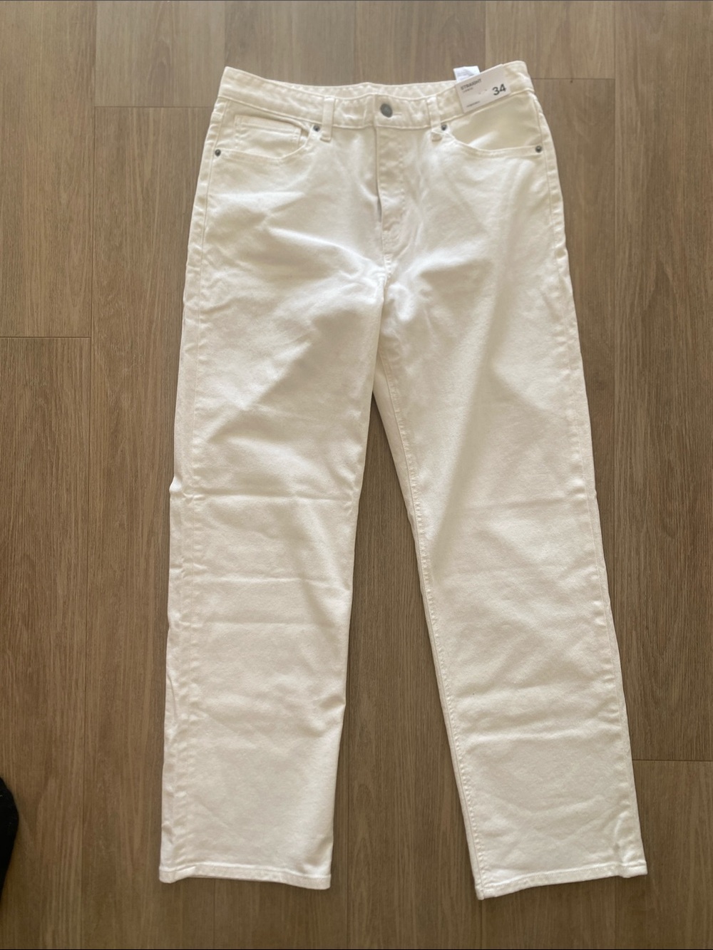 Men's White Straight-Leg Jeans